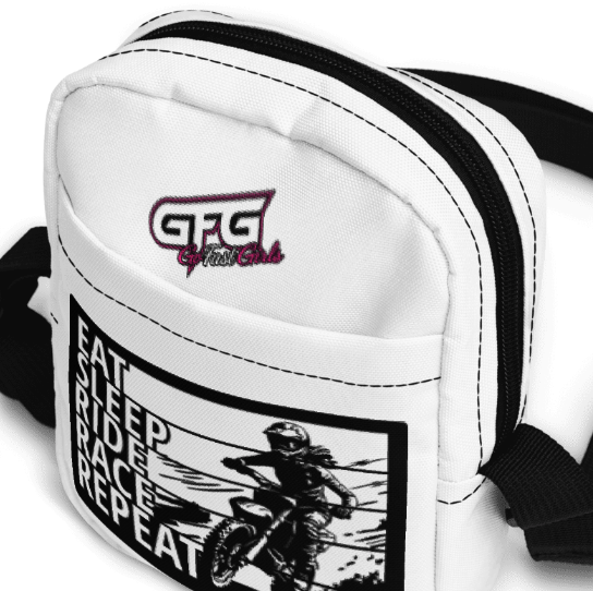 Eat Sleep Ride Race Repeat Crossbody Bag