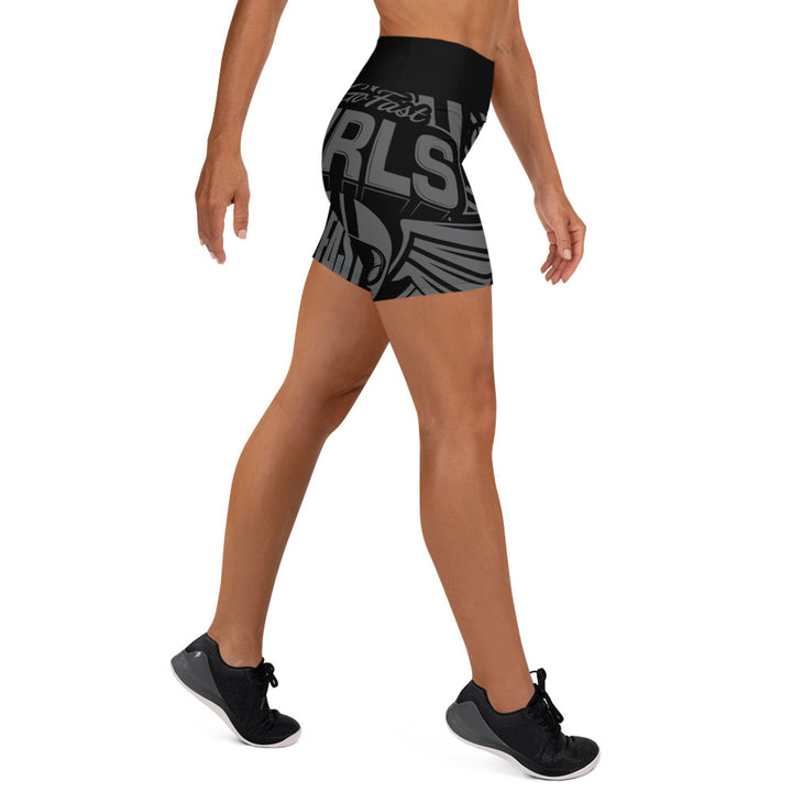 AOP Black Workout Shorts