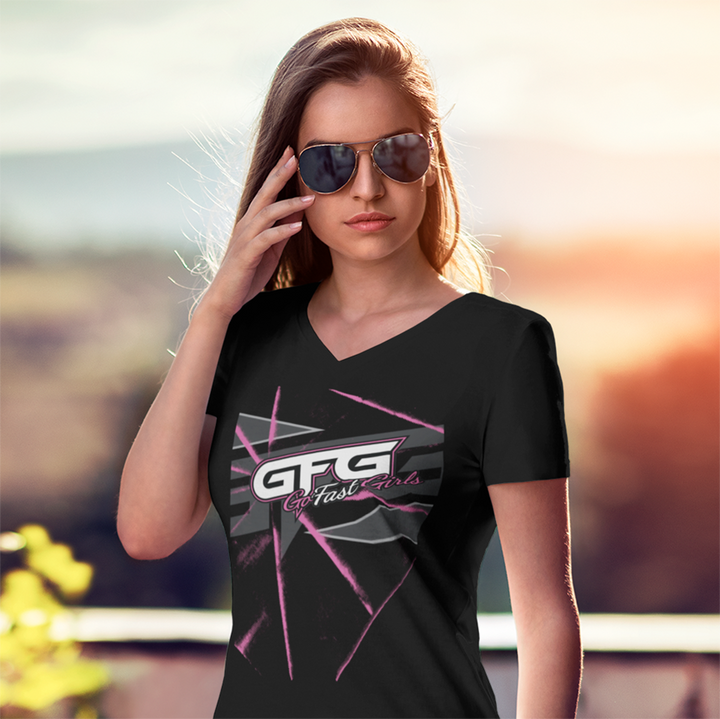 Pink Starburst V-Neck