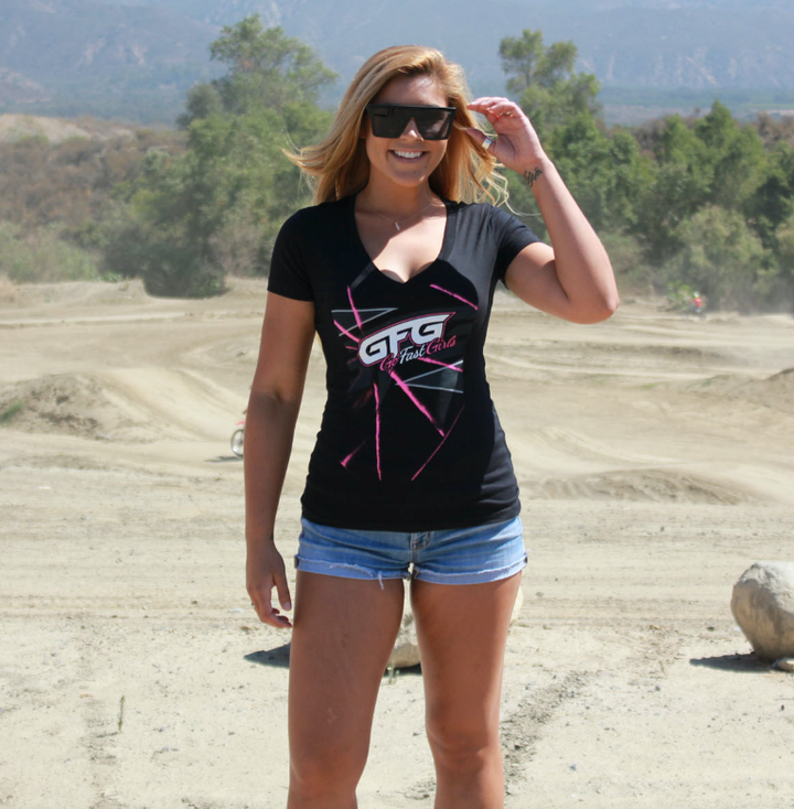 Pink Starburst V-Neck