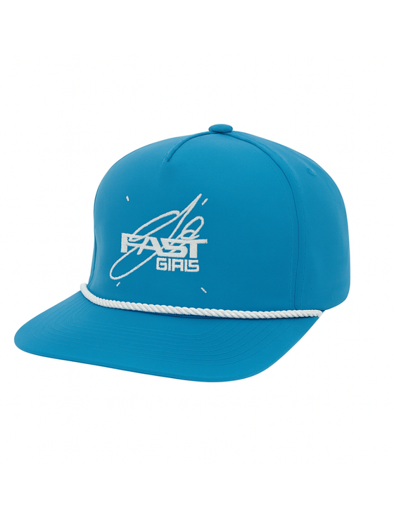 Blue Script Rope Hat