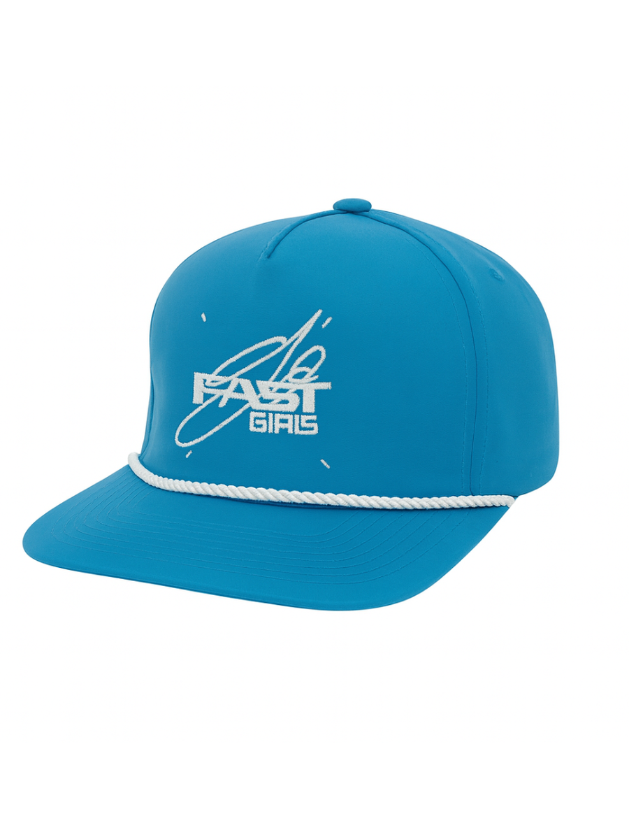 Blue Script Rope Hat