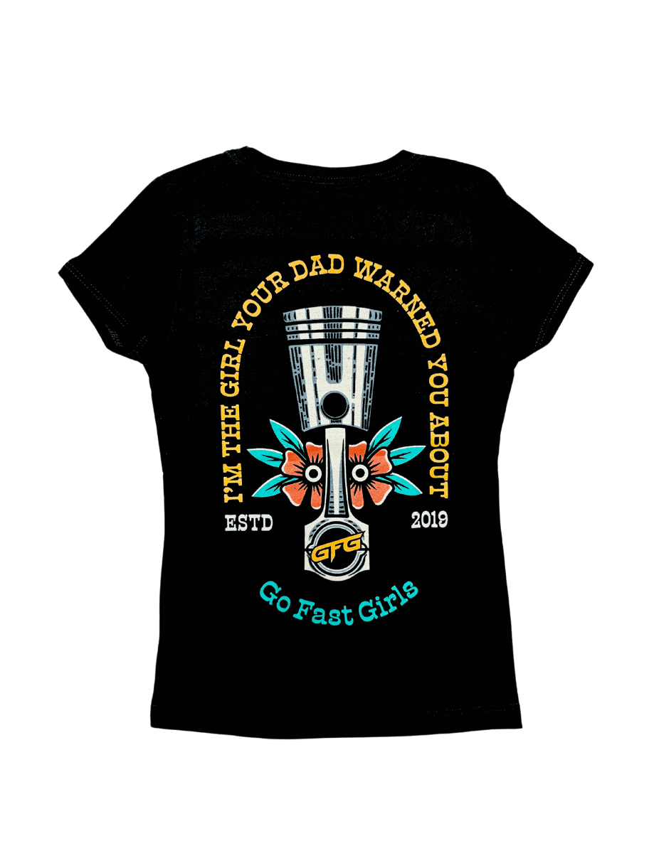 Youth warning t shirt go fast girls