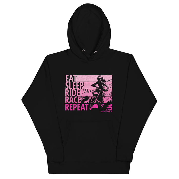 Eat Sleep Ride Race Repeat Hoodie