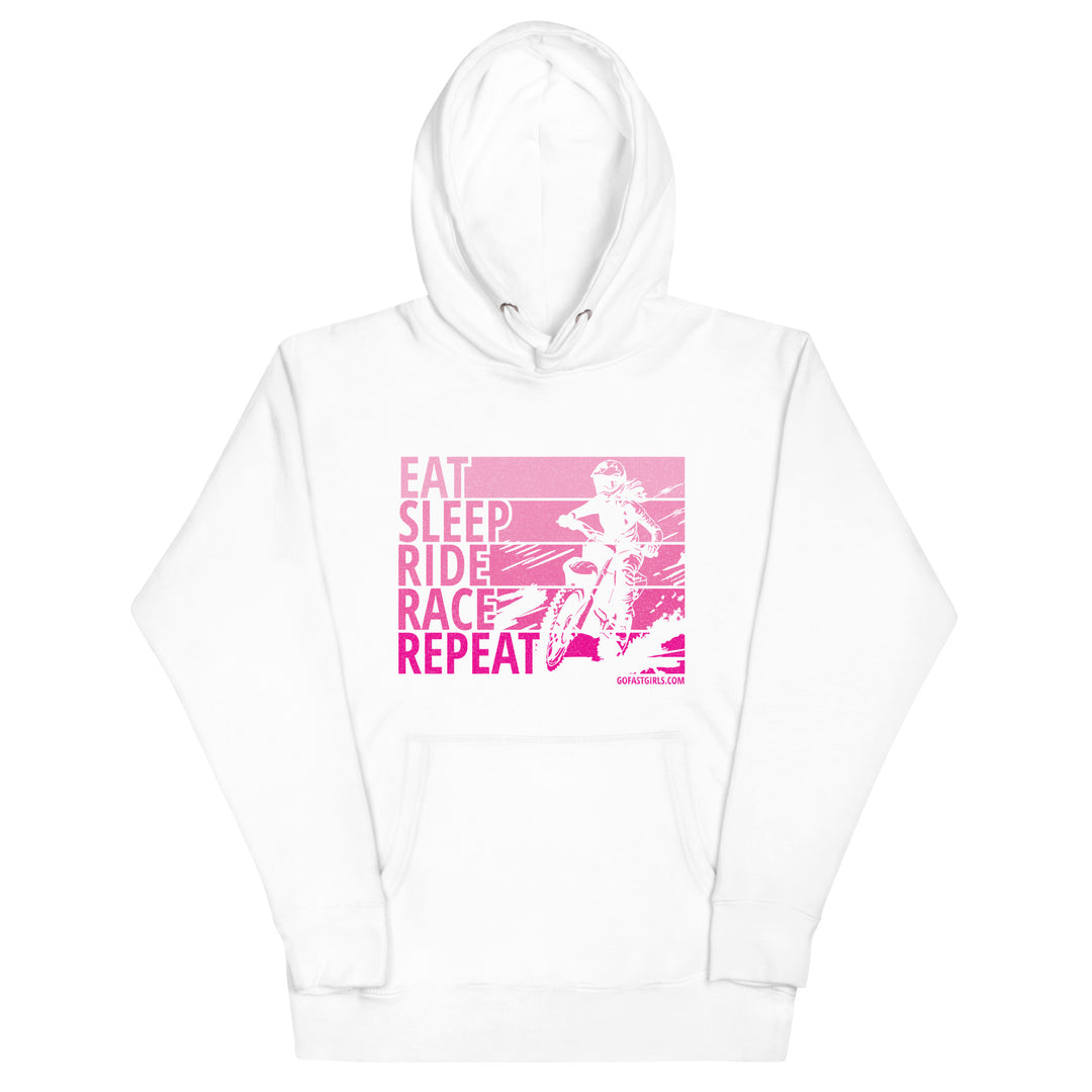 Eat Sleep Ride Race Repeat Hoodie